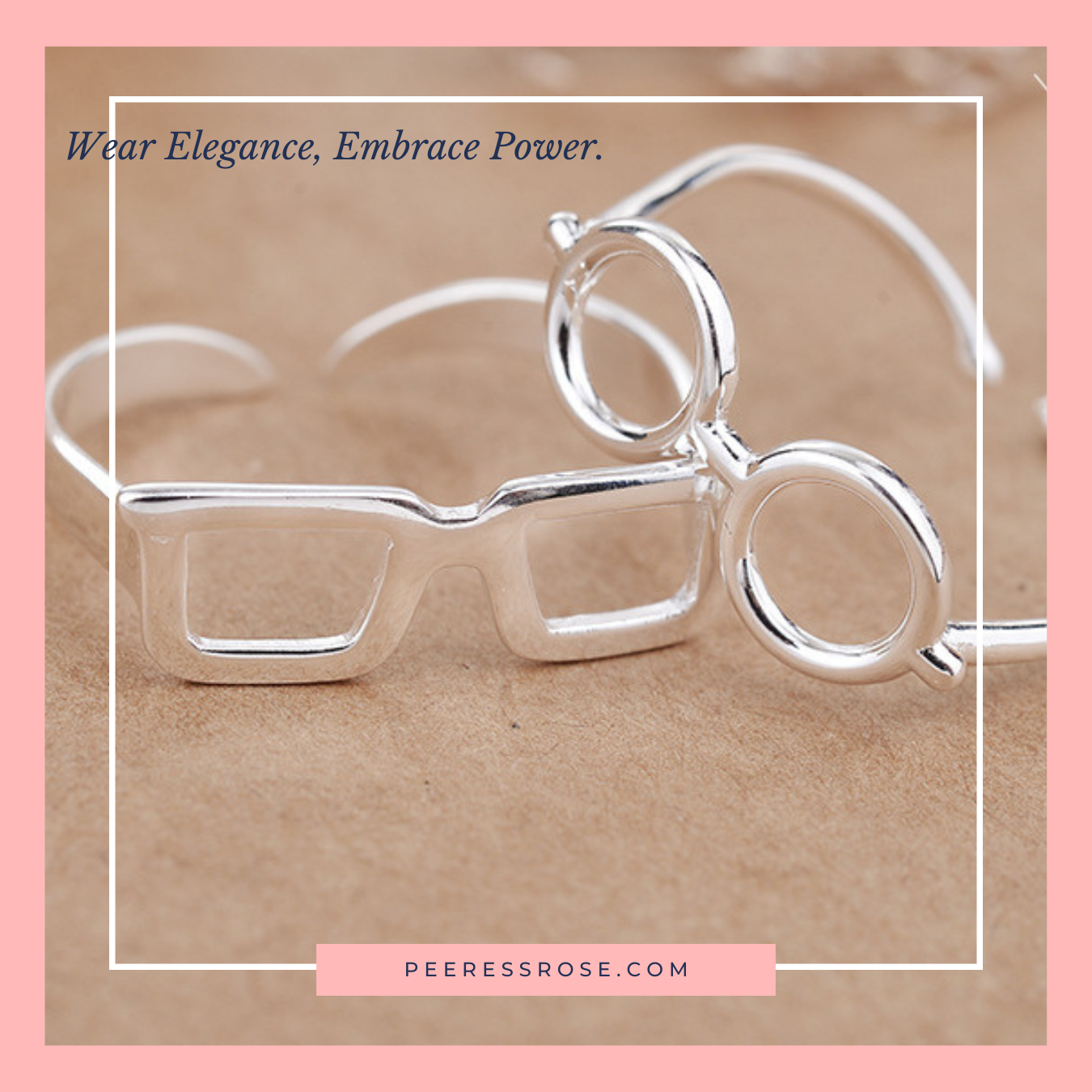 SR002-square frame glasses ring