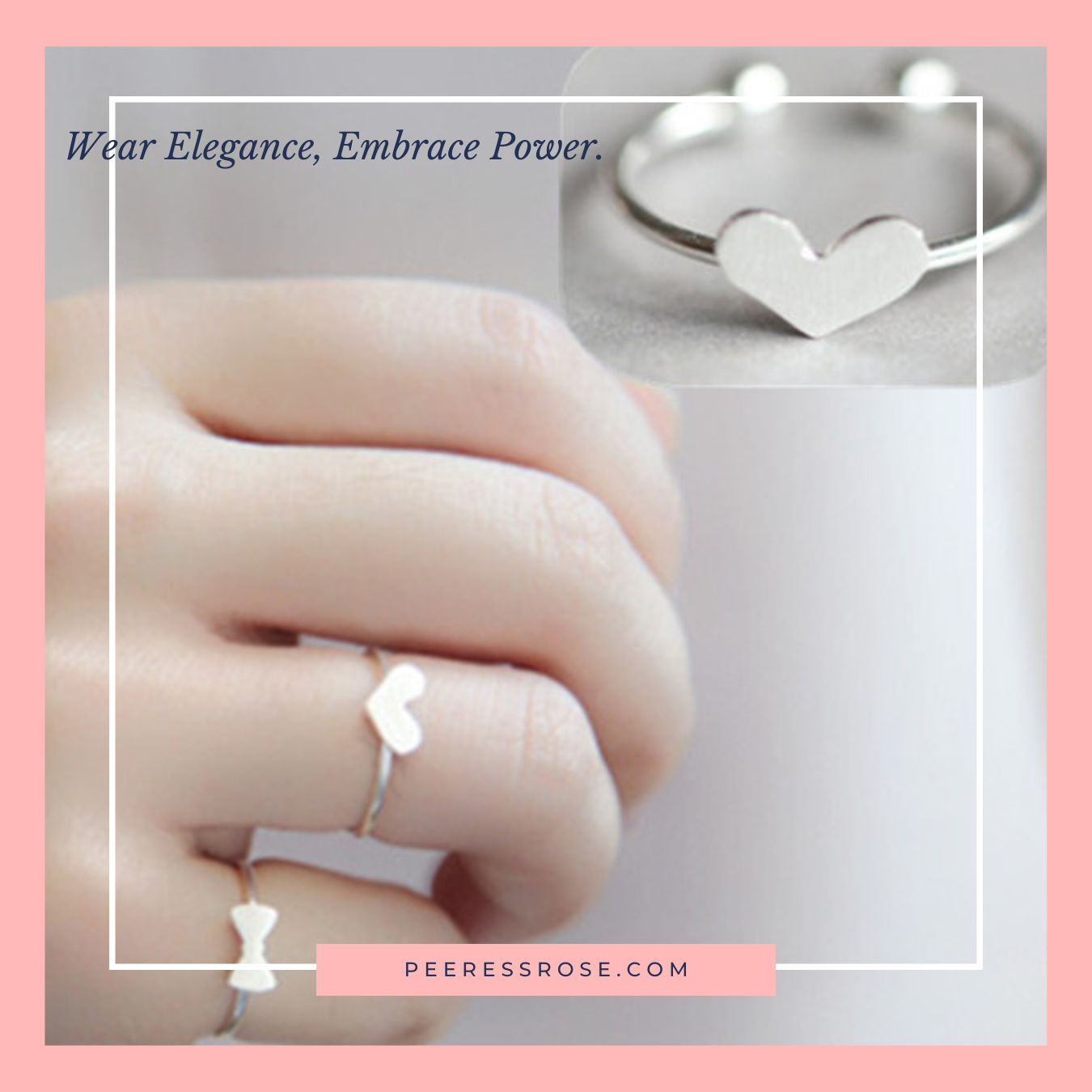 SR004-Heart Open Ring