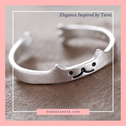 SR003-Cute cat tail ring